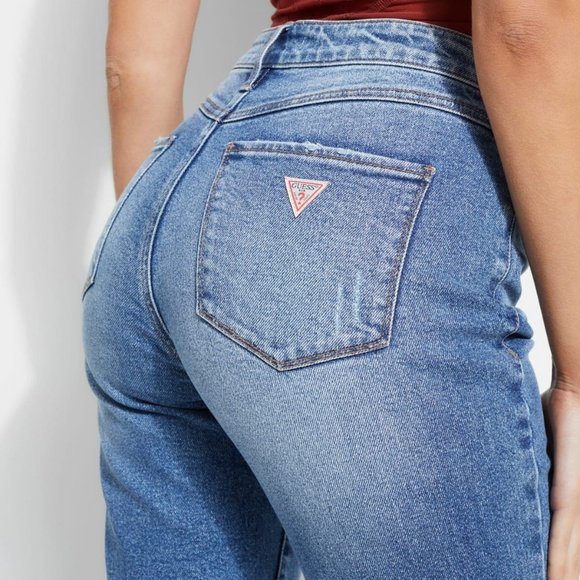 Guess Denim - New GUESS 1981 Frayed Slim Straight Jeans sz 26